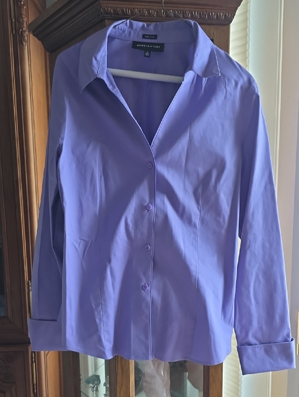 Jones New York Lavender Button-Up Shirt
